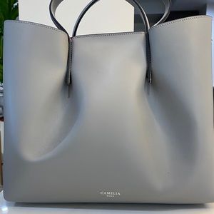 Brand New Camelia Roma Gray Leather Handbag
